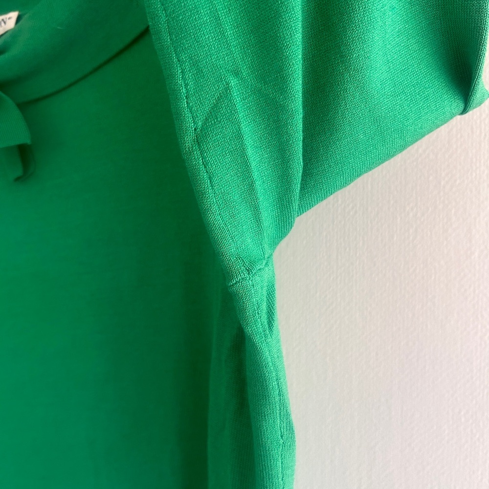 PENDLETON Kelly Green Bow Neck Silk Blend Sweater Retro Preppy Old Money | Sz M - Picture 7 of 12